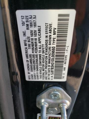 5J8TB3H31DL009660 - 2013 ACURA RDX BLACK photo 12