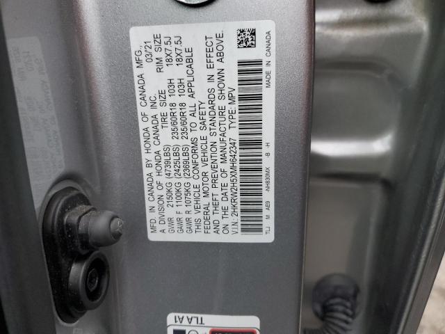 2HKRW2H5XMH642347 - 2021 HONDA CR-V EX SILVER photo 12