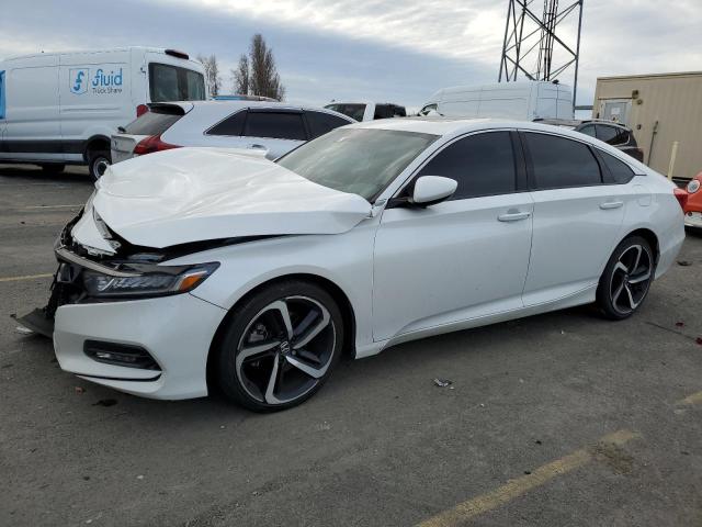 1HGCV2F37JA029200 - 2018 HONDA ACCORD SPORT WHITE photo 1