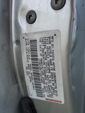 JT2BF28K7Y0274891 - 2000 TOYOTA CAMRY LE SILVER photo 12