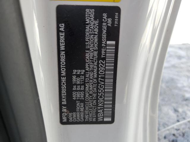 WBA1K9C55GV710922 - 2016 BMW 228 I SULEV WHITE photo 12