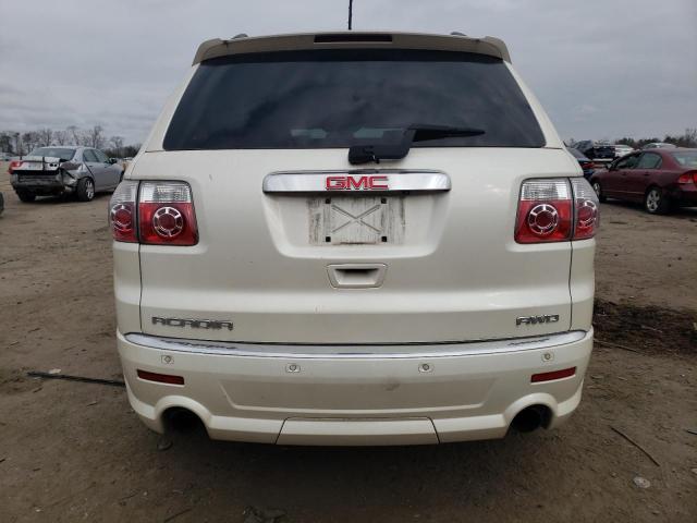 1GKKVTED9CJ154393 - 2012 GMC ACADIA DENALI WHITE photo 6