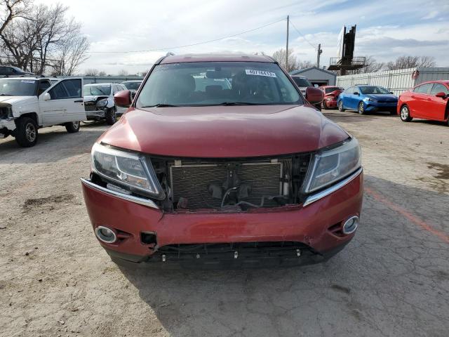 5N1AR2MM0EC689851 - 2014 NISSAN PATHFINDER S RED photo 5