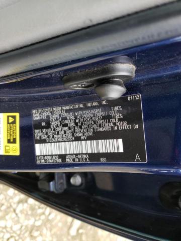 5TDZA3EH6CS023224 - 2012 TOYOTA HIGHLANDER BASE Bleu photo 13
