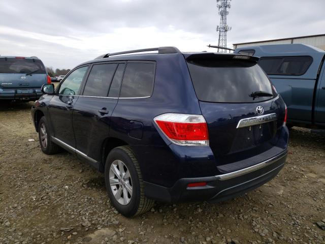 5TDZA3EH6CS023224 - 2012 TOYOTA HIGHLANDER BASE Bleu photo 2