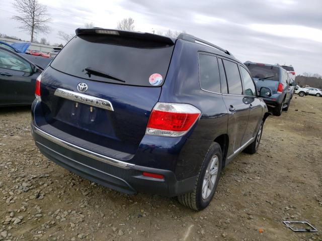 5TDZA3EH6CS023224 - 2012 TOYOTA HIGHLANDER BASE Bleu photo 3