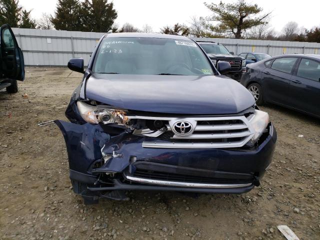 5TDZA3EH6CS023224 - 2012 TOYOTA HIGHLANDER BASE Bleu photo 5