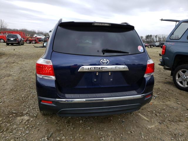 5TDZA3EH6CS023224 - 2012 TOYOTA HIGHLANDER BASE BLUE photo 6