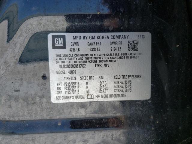 KL4CJBSB8EB639592 - 2014 BUICK ENCORE CONVENIENCE Қара фото 13