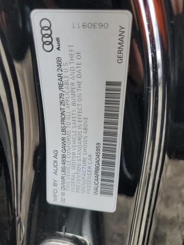 WAUC4AFR8GA045959 - 2016 AUDI S5 PREMIUM PLUS 黑色 照片 12