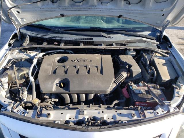 2T1BU4EE0CC918494 - 2012 TOYOTA COROLLA BASE SILVER photo 11