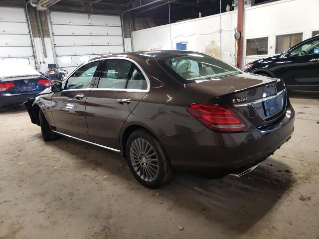 55SWF4KB7FU092070 - 2015 MERCEDES-BENZ C 300 4MATIC BROWN photo 2