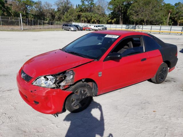 1HGEM22144L046237 - 2004 HONDA CIVIC DX VP RED photo 1