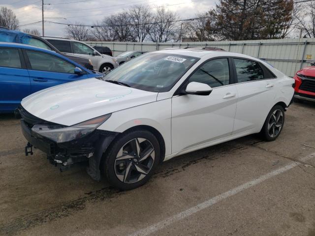 5NPLP4AG5NH069014 - 2022 HYUNDAI ELANTRA LIMITED WHITE photo 1