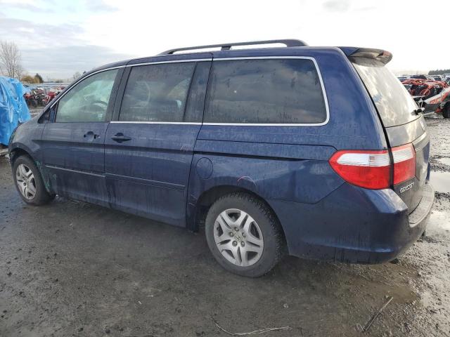 5FNRL38407B043675 - 2007 HONDA ODYSSEY EX BLUE photo 2