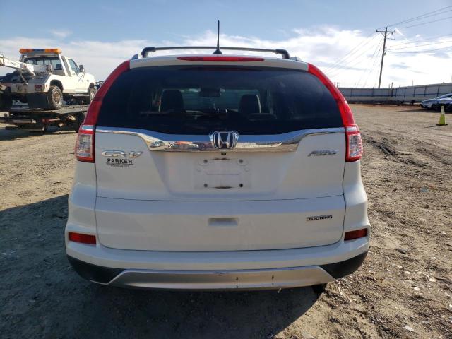 5J6RM4H90FL114734 - 2015 HONDA CR-V TOURING WHITE photo 6