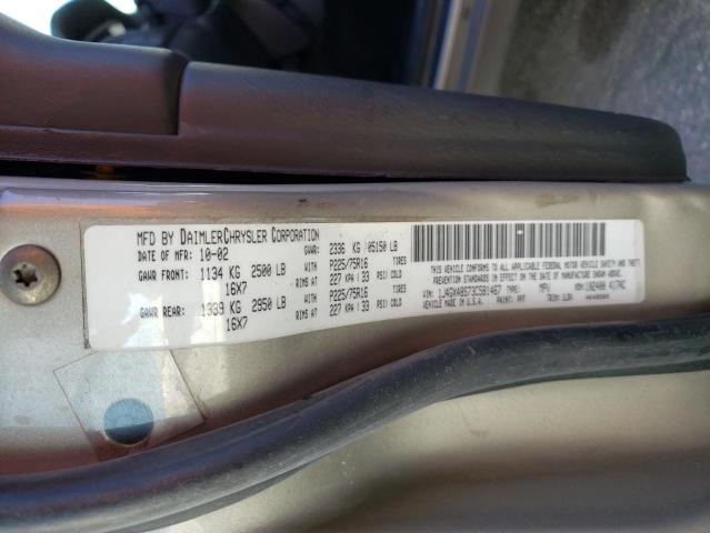 1J4GX48S73C581467 - 2003 JEEP GRAND CHER LAREDO Gris foto 12