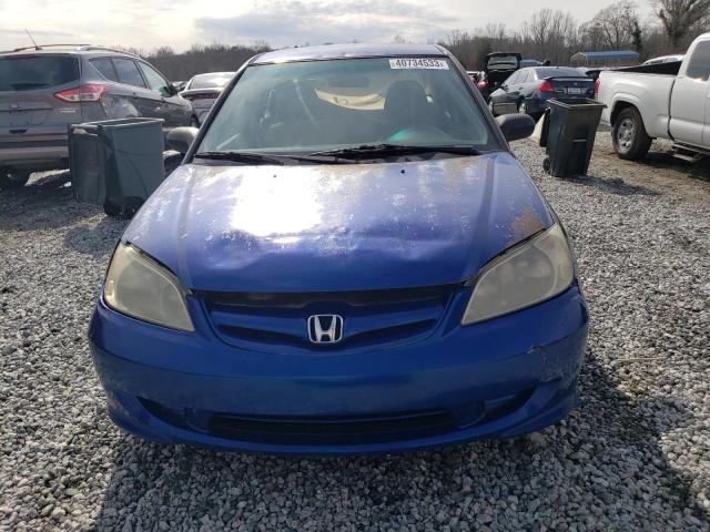 1HGES16395L011061 - 2005 HONDA CIVIC DX VP BLUE photo 5