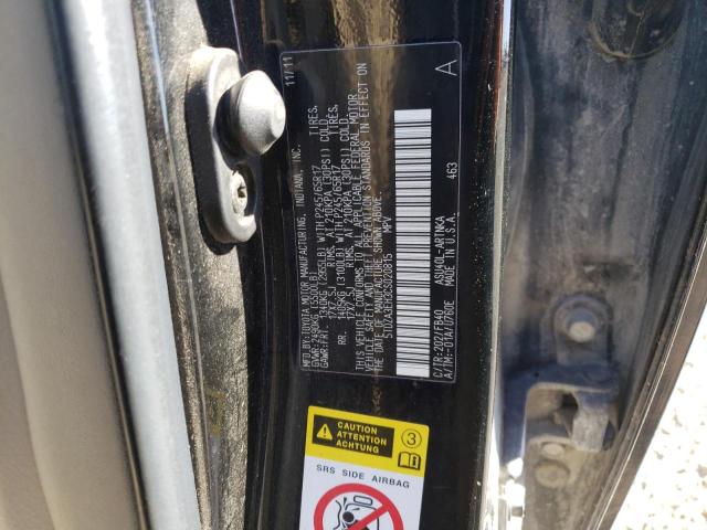 5TDZA3EH3CS020815 - 2012 TOYOTA HIGHLANDER BASE أسود صورة 13