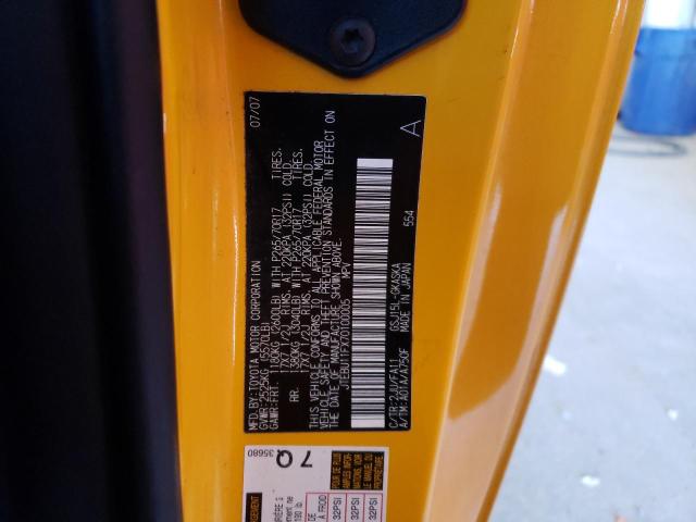 JTEBU11FX70100005 - 2007 TOYOTA FJ CRUISER YELLOW photo 13