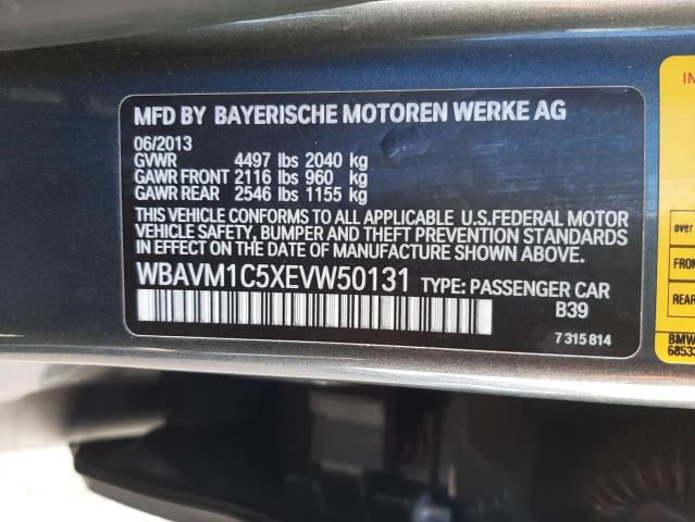 WBAVM1C5XEVW50131 - 2014 BMW X1 SDRIVE28I GRAY photo 13