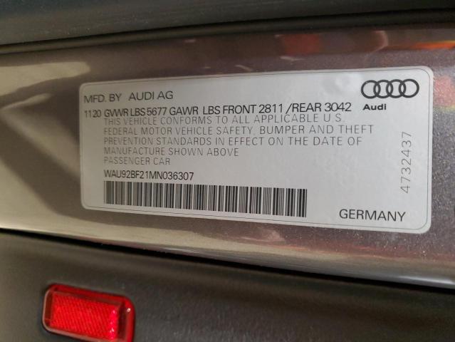 WAU92BF21MN036307 - 2021 AUDI A6 ALLROAD PRESTIGE SILVER photo 12