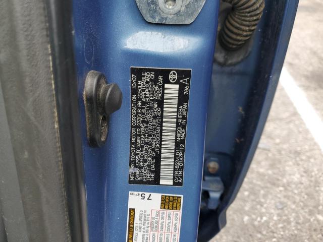 JTDKB20U487721409 - 2008 TOYOTA PRIUS BLUE photo 12