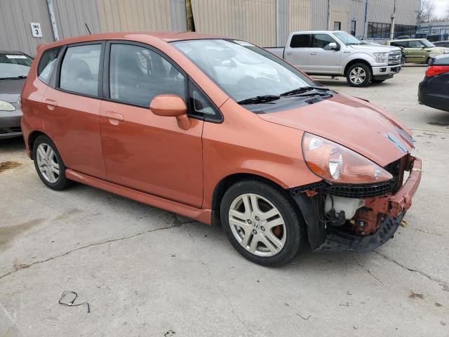 JHMGD38607S018119 - 2007 HONDA FIT S ORANGE photo 4