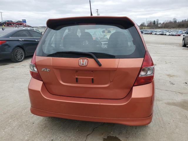 JHMGD38607S018119 - 2007 HONDA FIT S ORANGE photo 6