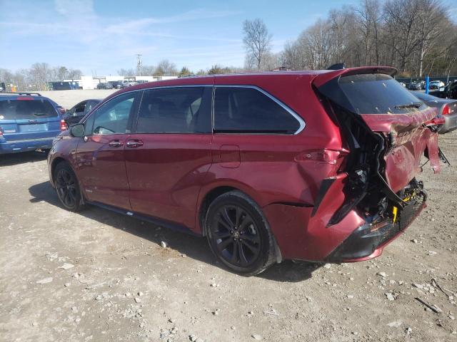 5TDXRKEC3MS030440 - 2021 TOYOTA SIENNA XSE RED photo 2