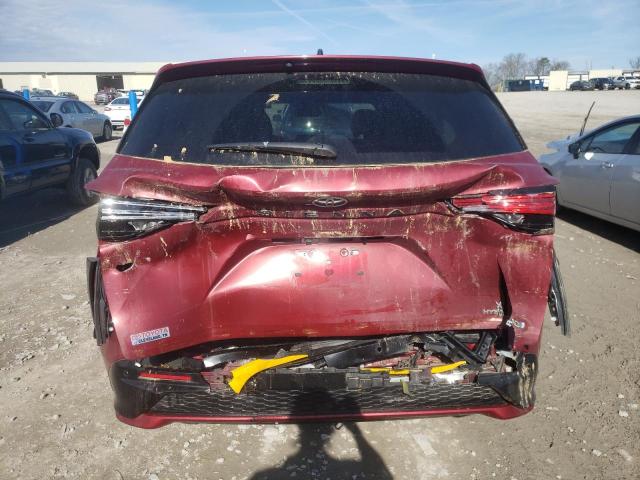 5TDXRKEC3MS030440 - 2021 TOYOTA SIENNA XSE RED photo 6