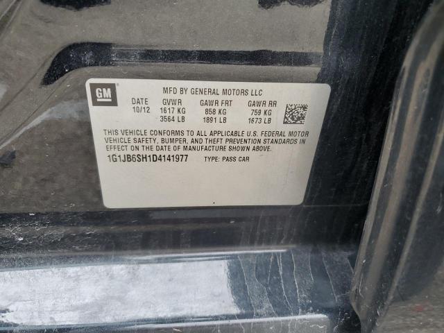 1G1JB6SH1D4141977 - 2013 CHEVROLET SONIC LS BLACK photo 13