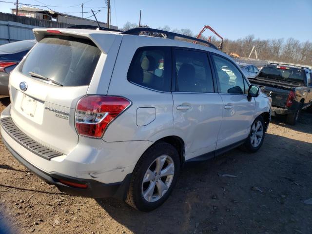 JF2SJAKC3FH827165 - 2015 SUBARU FORESTER 2.5I LIMITED WHITE photo 3