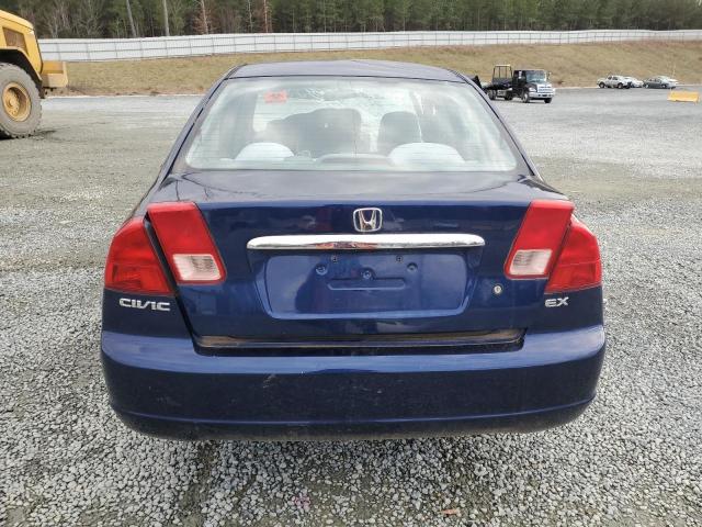 2HGES26701H543699 - 2001 HONDA CIVIC EX BLUE photo 6