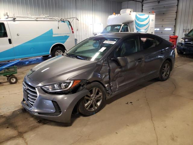 5NPD84LF2JH242147 - 2018 HYUNDAI ELANTRA SEL GRAY photo 1