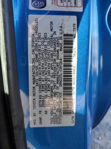 5TETU22N55Z067903 - 2005 TOYOTA TACOMA X-RUNNER ACCESS CAB BLUE photo 12