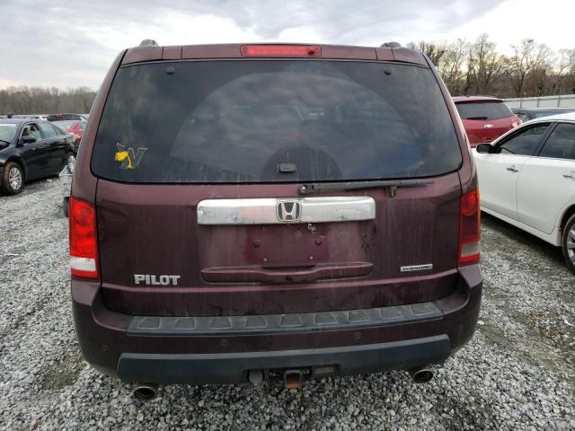 5FNYF3H82AB020931 - 2010 HONDA PILOT TOURING BURGUNDY photo 6