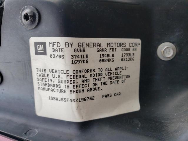 1G8AJ55F46Z196762 - 2006 SATURN ION LEVEL 2 MAROON photo 12