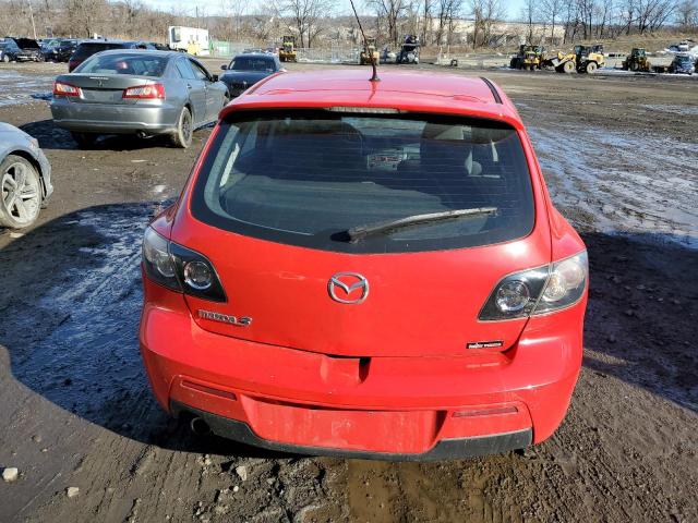 JM1BK343081780452 - 2008 MAZDA 3 HATCHBACK RED photo 6