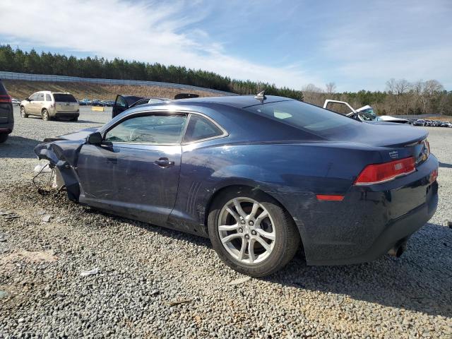 2G1FB1E37F9299832 - 2015 CHEVROLET CAMARO LS BLUE photo 2