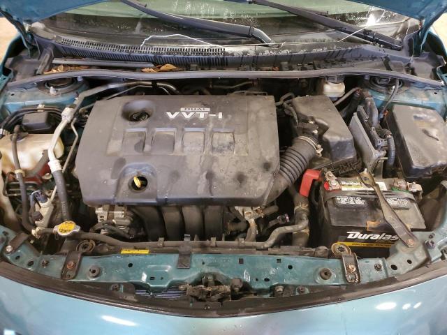 2T1BU4EE3AC402482 - 2010 TOYOTA COROLLA BASE TEAL photo 11