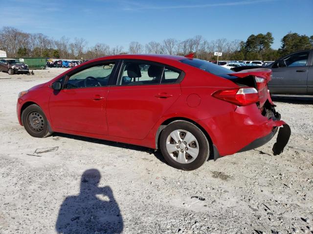 KNAFK4A6XG5442454 - 2016 KIA FORTE LX RED photo 2