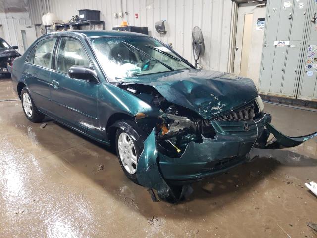 1HGES16582L081776 - 2002 HONDA CIVIC LX GREEN photo 4