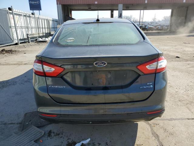 3FA6P0LU0FR158082 - 2015 FORD FUSION SE HYBRID GRAY photo 6