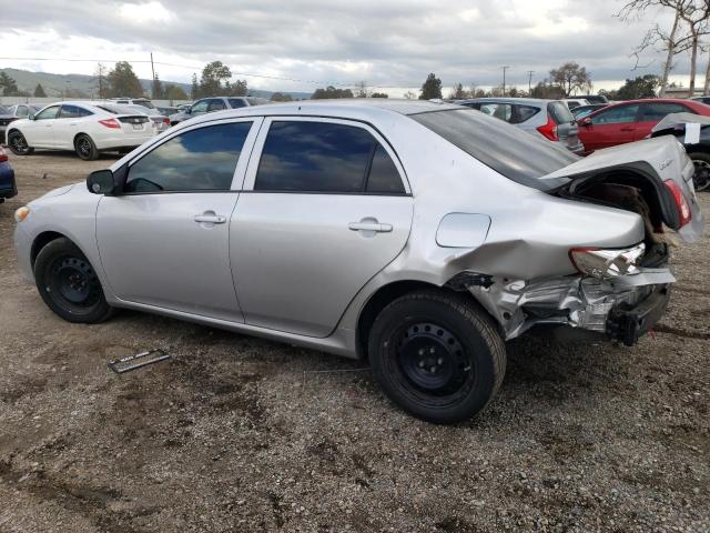 1NXBU4EE6AZ385336 - 2010 TOYOTA COROLLA BASE SILVER photo 2