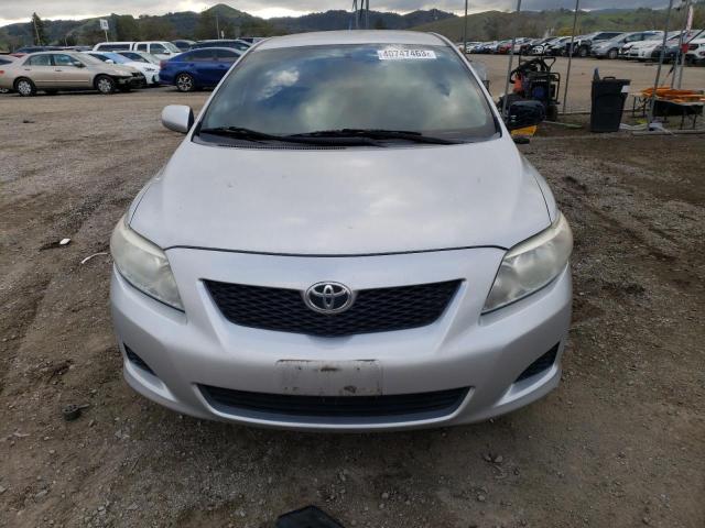 1NXBU4EE6AZ385336 - 2010 TOYOTA COROLLA BASE SILVER photo 5
