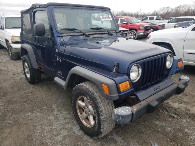 1J4FA39S24P714216 - 2004 JEEP WRANGLER U X BLUE photo 4