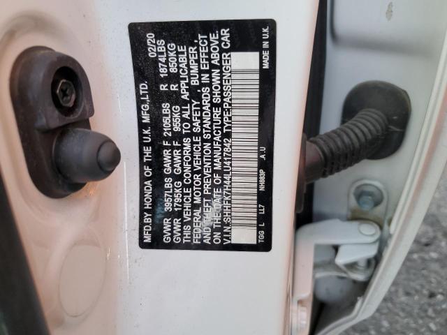 SHHFK7H44LU417842 - 2020 HONDA CIVIC SPORT 白色 照片 13