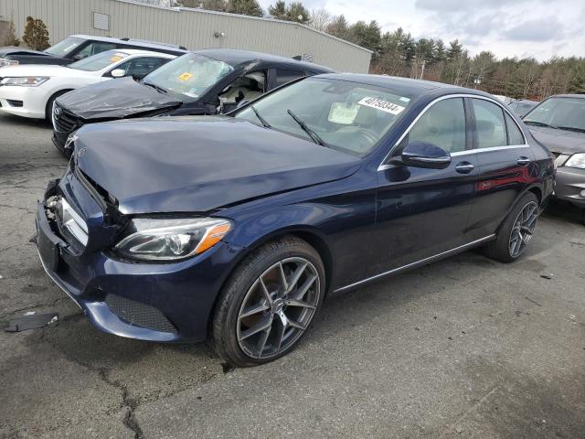 55SWF4KB4HU198253 - 2017 MERCEDES-BENZ C 300 4MATIC BLUE photo 1