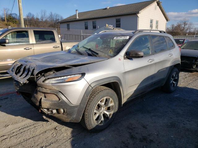 1C4PJMBS7EW180082 - 2014 JEEP CHEROKEE TRAILHAWK SILVER photo 1